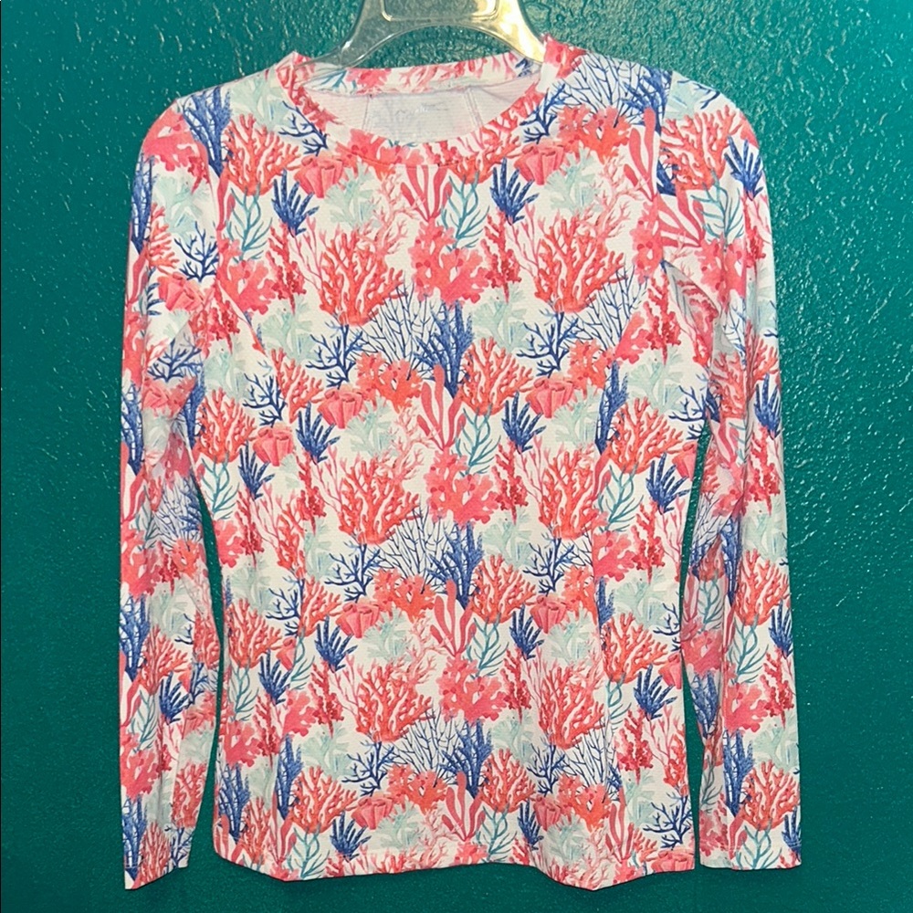 Gottex swim Coral and Blue swim Top